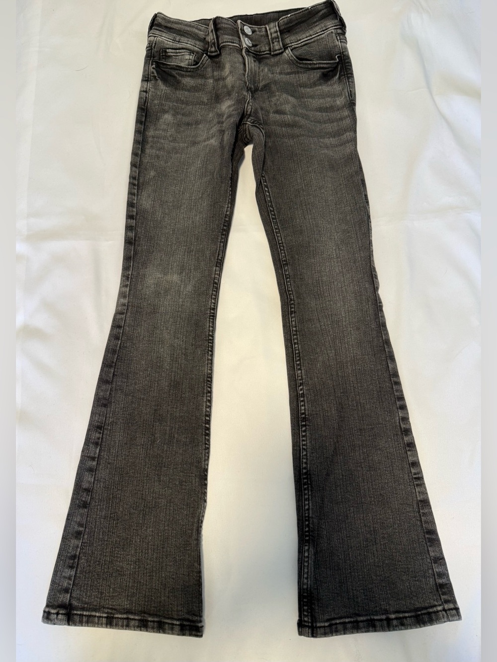 H&M Black Wash Flared Bootleg Jeans Size Kids/14